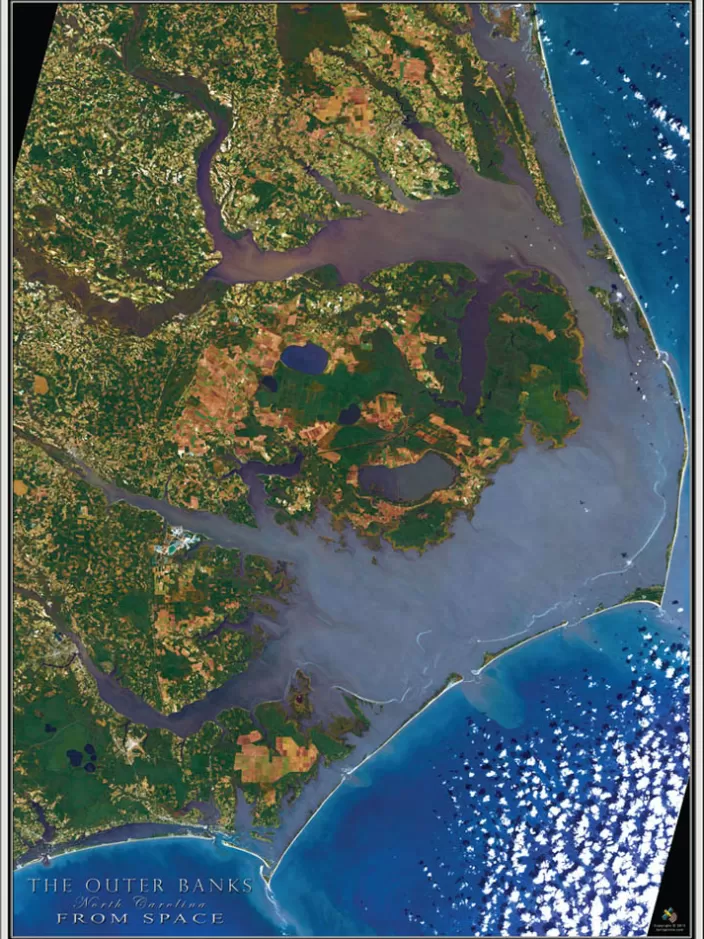 Heritage Puzzle North Carolina Puzzles*Outer Banks From Space Puzzle