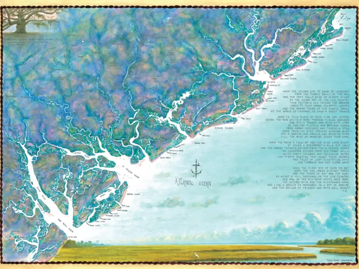 Heritage Puzzle South Carolina Puzzles*South Carolina Lowcountry Waterways Map Puzzle